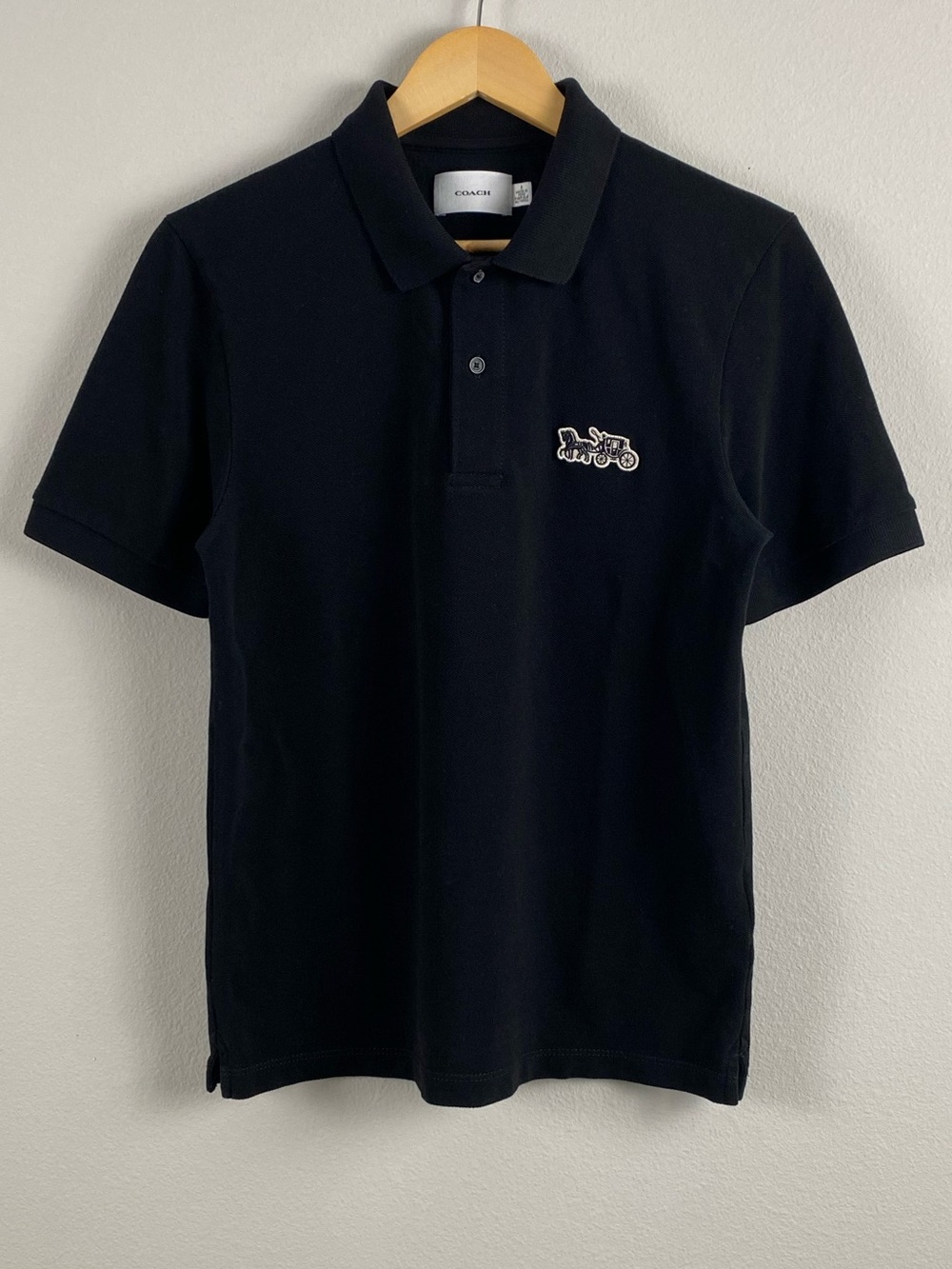 Coach Horse And Carriage Classic Polo | Organic Cotton | Black